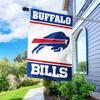Bills White Banner House Flag and 5 Foot Flagpole Set view 4
