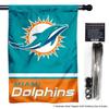 Dolphins Banner House Flag and 5 Foot Flagpole Set view 2