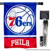 76ers Banner House Flag and 5 Foot Flagpole Set view 2