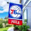 76ers Banner House Flag and 5 Foot Flagpole Set view 4