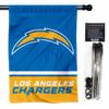 Chargers Banner House Flag and 5 Foot Flagpole Set view 1