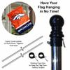 Broncos Banner House Flag and 5 Foot Flagpole Set view 3