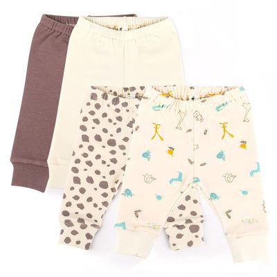 hipzoo ecofriendly Baby Unisex Organic Cotton Baby Infant Jogger Pants (Leopard, 3 Month)