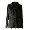 5665 Women's Long Sleeve Velvet Jacket Vintage Blazer Suit Open Front Cardigan Trench Coat with Pockets Outerwear view 3