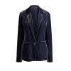 5665 Women's Long Sleeve Velvet Vintage Shirt Blazer Jacket Suit Button Down Trench Coat with Pockets Outerwear, view 4