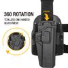 1911 Drop Leg Holster, Level II Tactical Thign Holster Fits Colt 1911/ Elite Force 1911/ Kimber 1911/ Springfield 1911 and Most 1911 Full Size 5'' No Rail, Adjustable, Right Hand Black view 4