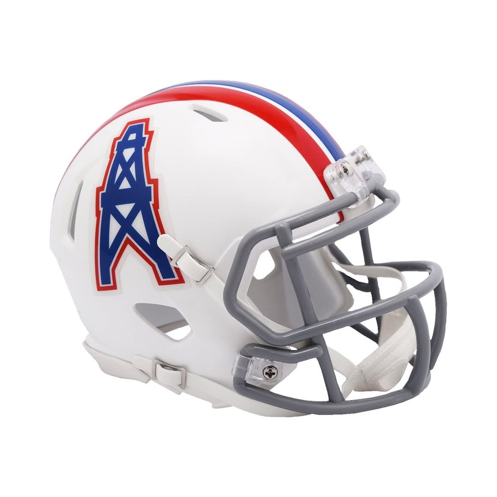 Riddell Oilers 1975 to 1980 Throwback Revolution Speed Mini Football Helmet