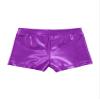 TiaoBug Kids Girls Shiny Metallic Ballet Dance Shorts High Waist Sequins Boycut Shorts Athletic Gymnastics Short Purple 3-4 Years view 4