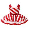 Sxiwei Girls Candy Cane Shiny Sequins Dance Tutu Dress Figure Ice Skating Performance Costume Leotard Red 14 Years view 2