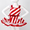 Sxiwei Girls Candy Cane Shiny Sequins Dance Tutu Dress Figure Ice Skating Performance Costume Leotard Red 14 Years view 3