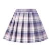 birbyrrly Girls Plaid Pleated Skirt with Shorts High Waisted A-Line Skater Tennis Skort Toddler Anime Cute P1 Light Purple 110-3T view 1