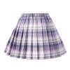 birbyrrly Girls Plaid Pleated Skirt with Shorts High Waisted A-Line Skater Tennis Skort Toddler Anime Cute P1 Light Purple 110-3T view 2