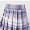 birbyrrly Girls Plaid Pleated Skirt with Shorts High Waisted A-Line Skater Tennis Skort Toddler Anime Cute P1 Light Purple 110-3T view 3
