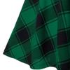Plaid Pleated Skirt for Girls Women's Sexy High Waisted A-line Mini Skirts Tartan Skater Frenulum Short Skirt Dress Green view 3