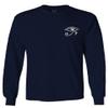 0436. White Graphic Printed Egyptian Egypt Ancient Anubis Horus Eye god King Men's Long Sleeve t Shirt (Characol, 2X Large) view 1
