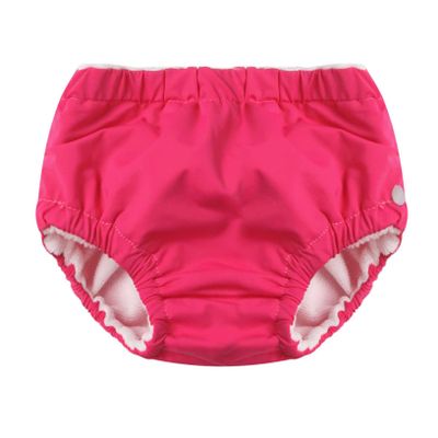 Yeahdor Baby Boys Girls Reusable Swim Diaper Washable Adjustable Swimming Shorts Trunks Underwear Hot Pink 9-12 Months