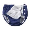 ACSUSS Reusable Swim Diapers for Girl Boy Adjustable for Swimming Lesson & Baby Shower Gifts Navy Blue 12-18 Months view 1