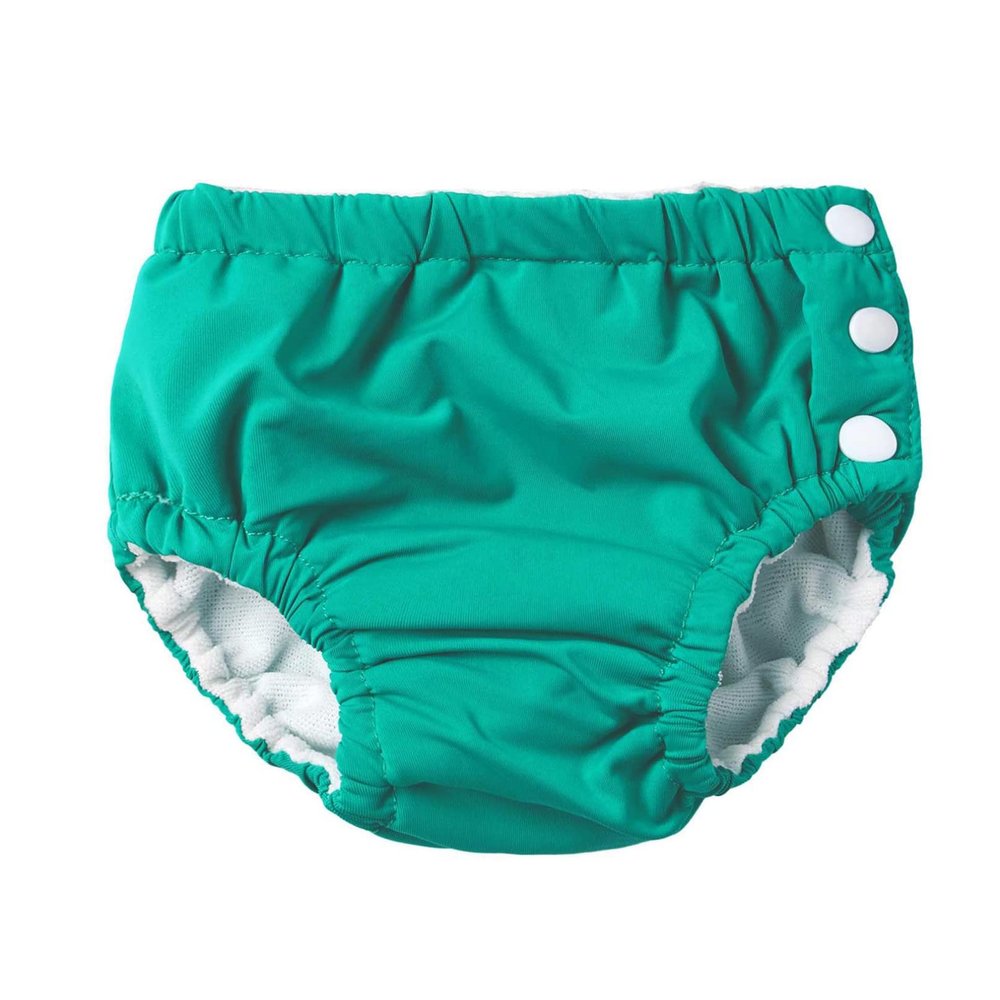 iiniim Baby Boys Girls Reusable Swim Diapers Washable Pool Swimming Diapers Swimwear Pants Green 6-9 Months