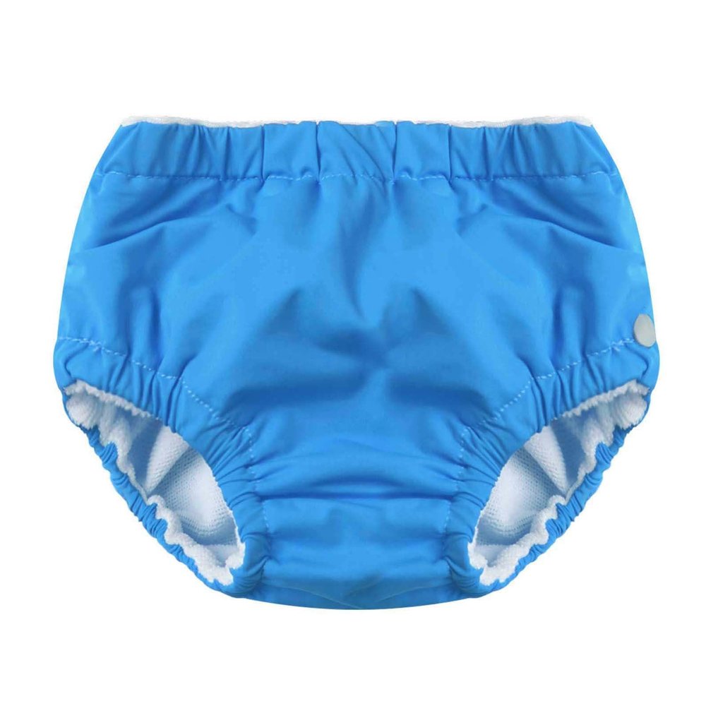 QinCiao Baby Boys Girls Reusable Swim Diaper Rash Guard Swimming Diapers Swimwear Pants Blue 6-9 Months