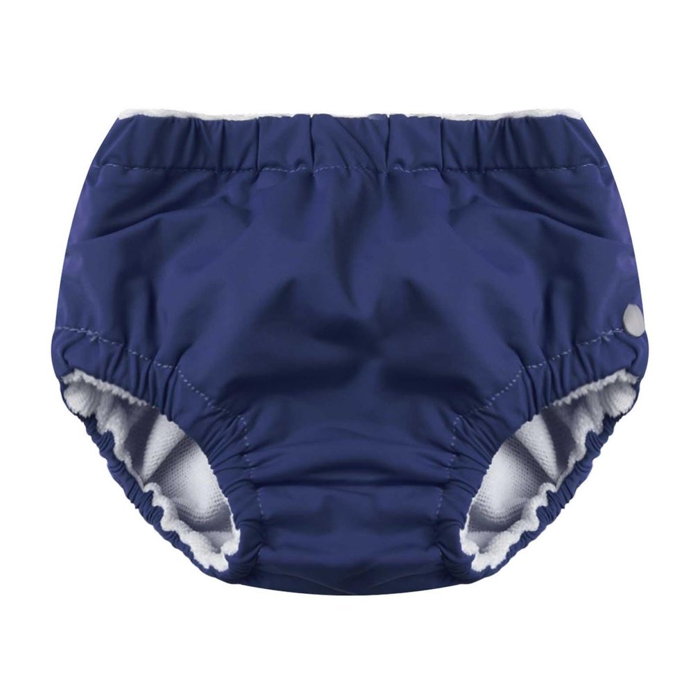 QinCiao Baby Boys Girls Reusable Swim Diaper Rash Guard Swimming Diapers Swimwear Pants Navy Blue 18-24 Months