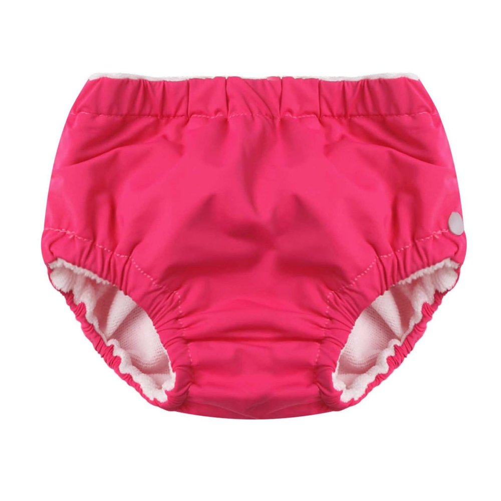 iiniim Baby Boys Girls Reusable Swim Diapers Washable Pool Swimming Diapers Swimwear Pants Hot Pink 18-24 Months