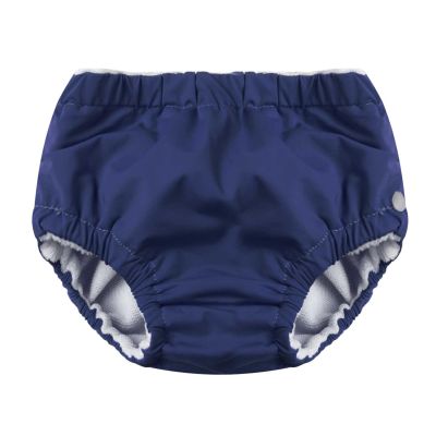 QinCiao Baby Boys Girls Reusable Swim Diaper Rash Guard Swimming Diapers Swimwear Pants Navy Blue 9-12 Months