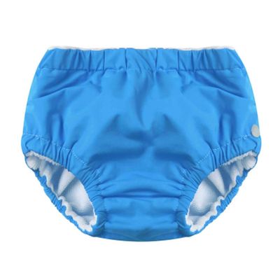 iiniim Baby Boys Girls Reusable Swim Diapers Washable Pool Swimming Diapers Swimwear Pants Blue 9-12 Months