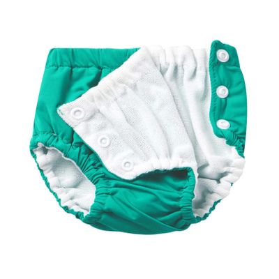 ACSUSS Reusable Swim Diapers for Girl Boy Adjustable for Swimming Lesson & Baby Shower Gifts Green A 12-18 Months