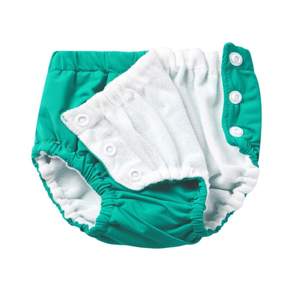 ACSUSS Reusable Swim Diapers for Girl Boy Adjustable for Swimming Lesson & Baby Shower Gifts Green A 12-18 Months