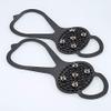 YINWUJIA Non Slip Gripper Spike, 1Pair 5 Teeth Heel Claw Winter Crampons Spike Ice Snow Shoe Grip Spike Anti-Slip Climbing Shoes Spike Cleats Outdoor Accessories view 1