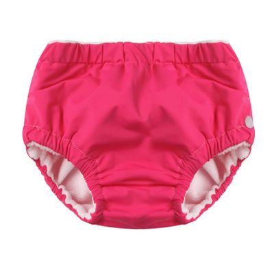 Yartina Baby Reusable Swim Diaper for Boys Girls Washable Adjustable Diaper Covers Bloomer Swimsuit Hot Pink 18-24 Months