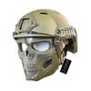 PJ Tactical Protective Helmet and Skull Mask Set, with Adjustable Full-Face Protective Mask Suitable for Such As Paintball Shooting, CS Games, Costume Parties Fast Helmet view 1