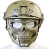 PJ Tactical Protective Helmet and Skull Mask Set, with Adjustable Full-Face Protective Mask Suitable for Such As Paintball Shooting, CS Games, Costume Parties Fast Helmet view 2