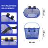 ANZOME Kids Bike Basket, Bicycle Basket for Boy and Girl, Waterproof Metal Wire Children's Bicycle Basket, Suitable for Most Children's Bicycles and Kids Tricycles (Royal Blue) view 2
