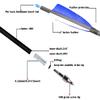 AMEYXGS 34 Inch Carbon Arrows 400 Spine Hunting Arrows with Removable Tips and 4 Turkey Feather Target Practice Arrow for Compound & Recurve & Long Bow 6/12 Pcs (Blue Set, 12 pcs) view 3