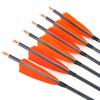 AMEYXGS 34 Inch Carbon Arrows 400 Spine Hunting Arrows with Removable Tips and 4 Turkey Feather Target Practice Arrow for Compound & Recurve & Long Bow 6/12 Pcs (Orange Set, 12 pcs) view 4