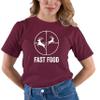 Go All Out 4X-Large Maroon Adult Deer Hunting Fast Food Funny Hunter T-Shirt view 3