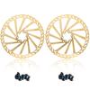 CNC Bike Disc Brake Rotor 160mm 180mm 203mmBicycle Disc Brake Rotor 203mm With Bolts For MTB Mountain Bike BmxGold view 1