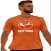 Go All Out Small Orange Adult Deer Hunting Fast Food Funny Hunter T-Shirt view 1