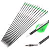 AMEYXGS 31inch Carbon Arrows Hunting Arrows Spine 250 300 350 400 500 600 Target Practice Arrows with Removable Tips for Archery Compound and Recurve Traditional Bow 6/12pcs (6pcs, Spine 250) view 1