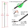 AMEYXGS 31inch Carbon Arrows Hunting Arrows Spine 250 300 350 400 500 600 Target Practice Arrows with Removable Tips for Archery Compound and Recurve Traditional Bow 6/12pcs (6pcs, Spine 250) view 3