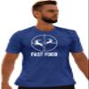 Go All Out 4X-Large Royal Blue Adult Deer Hunting Fast Food Funny Hunter T-Shirt view 1