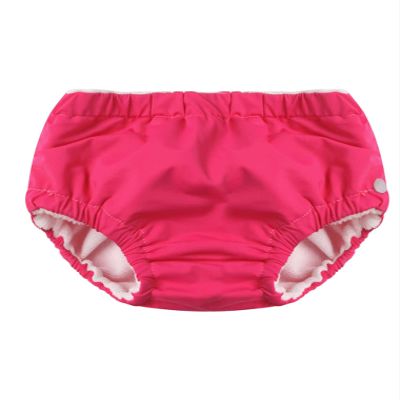 vastwit Toddler Baby Girls Boys Swim Diapers Unisex Swimming Trunks Button Closure Washable Shorts Hot Pink 9-12 Months