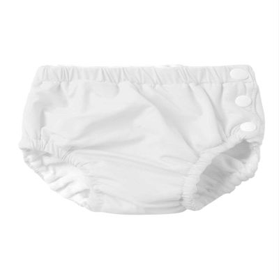 vastwit Toddler Baby Girls Boys Swim Diapers Unisex Swimming Trunks Button Closure Washable Shorts White 9-12 Months