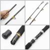 2.1M Super-Strong and Super-Hard Fishing Rod 3 Sections Portable High-Carbon Deep-sea Boat Fishing Rod, Big Fish Fishing Rod, Long-Casting Rod ZYHYD (Size : 2.1m) view 4
