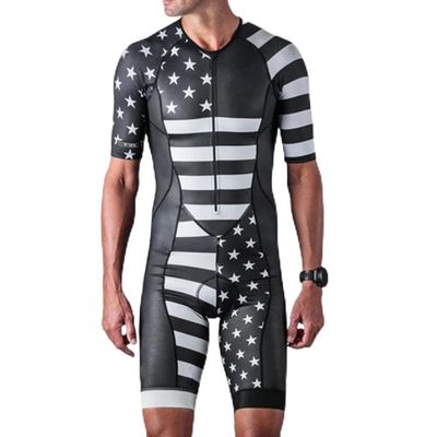 CYTSH Men's Cycling Jersey Triathlon Suit Bodysuit Jersey Skinsuit Bicycle Splash Clothes Speed Knitted Sets Jumpsuit Culotte (Color : 03, Size : XXL)