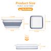 2.4 Gal(9L) Collapsible Dish Pans for Washing Dishes, Space Saving Multiuse Foldable Sink Tub, Kitchen Storage Tray for Outdoor Camping, Vegetable Washing, RV (Gray) view 2