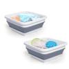 2.4 Gal(9L) Collapsible Dish Pans for Washing Dishes, Space Saving Multiuse Foldable Sink Tub, Kitchen Storage Tray for Outdoor Camping, Vegetable Washing, RV (Gray) view 4