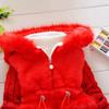 Baby Girls Winter Autumn Warm Hooded Jacket Coat (Red, 2 Years) view 2