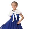 IPENNY Flower Girls Faux Fur Wrap Shawl Flower Kids Princess Cape Wedding Bridesmaid Bolero Shrug Christmas Party Costume Dress Up view 3